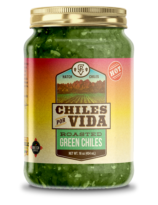 Chiles Por Vida  Roasted Green Chiles jar