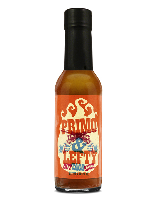 Primo & Lefty hot sauce bottle 