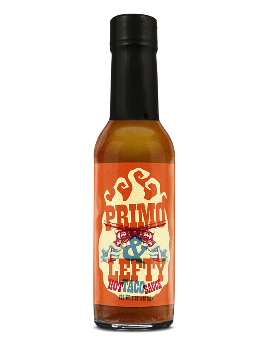 Primo & Lefty hot sauce bottle