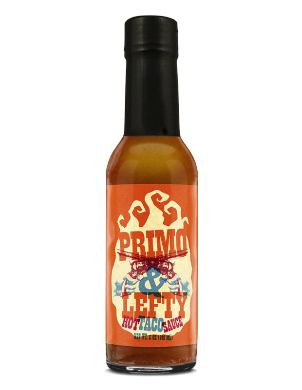 Primo & Lefty hot sauce bottle 