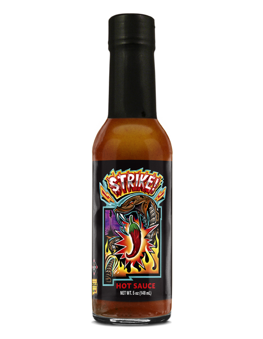 Strike hot sauce bottle