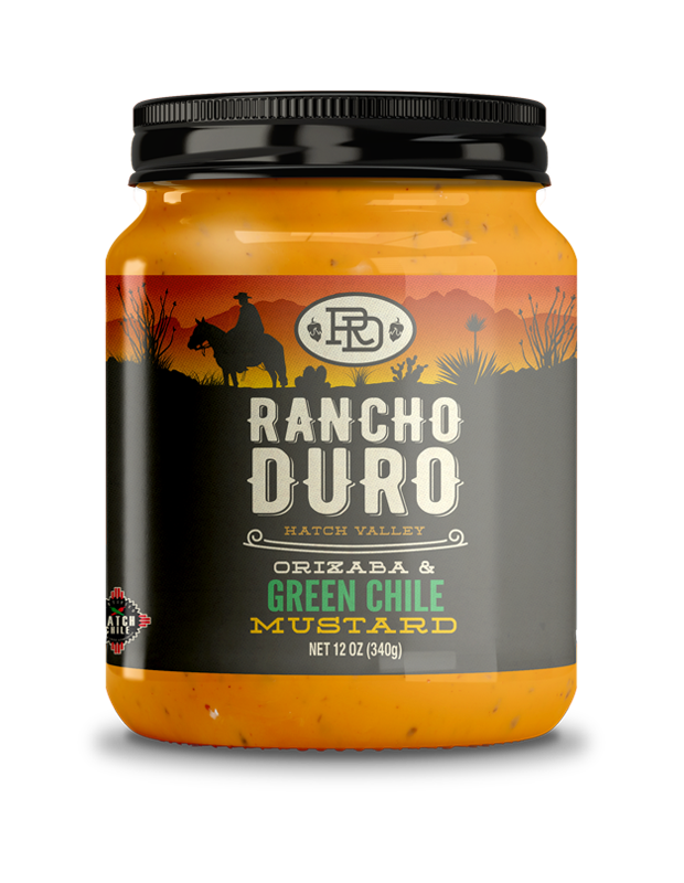 Rancho Duro Orizaba Green Chile Mustard 12 ounce jar