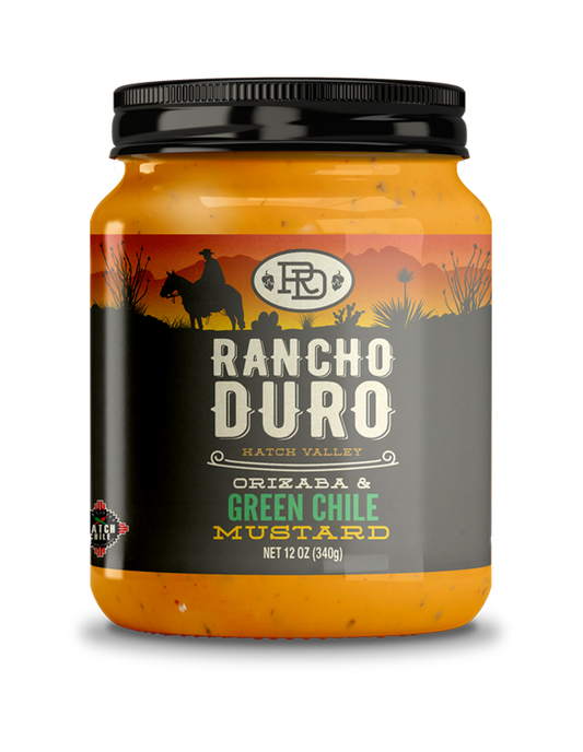 Rancho Duro Orizaba Green Chile Mustard 12 ounce jar