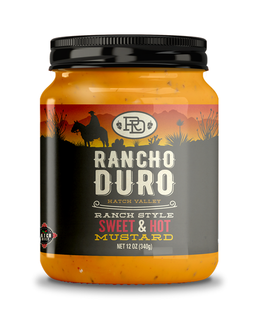 Rancho Duro Sweet Hot Mustard 12 ounce jar